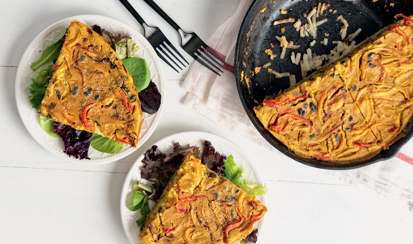 Chickpea Breakfast Frittata With Hash Brown Crust