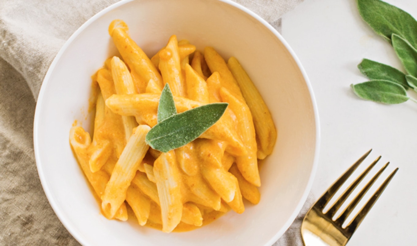 Simple Plant-Based Pumpkin Cream Penne