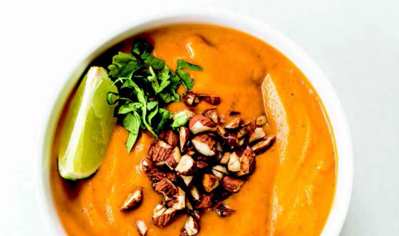 Thai Carrot Soup With Tamari-Roasted Almonds