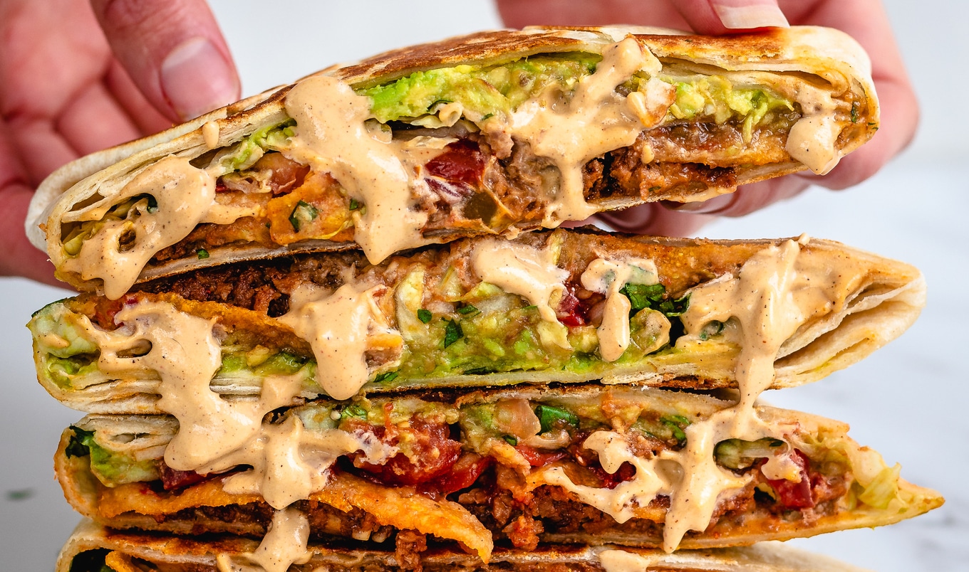 Copycat Crunchwrap Supreme With Gooey Cashew Queso
