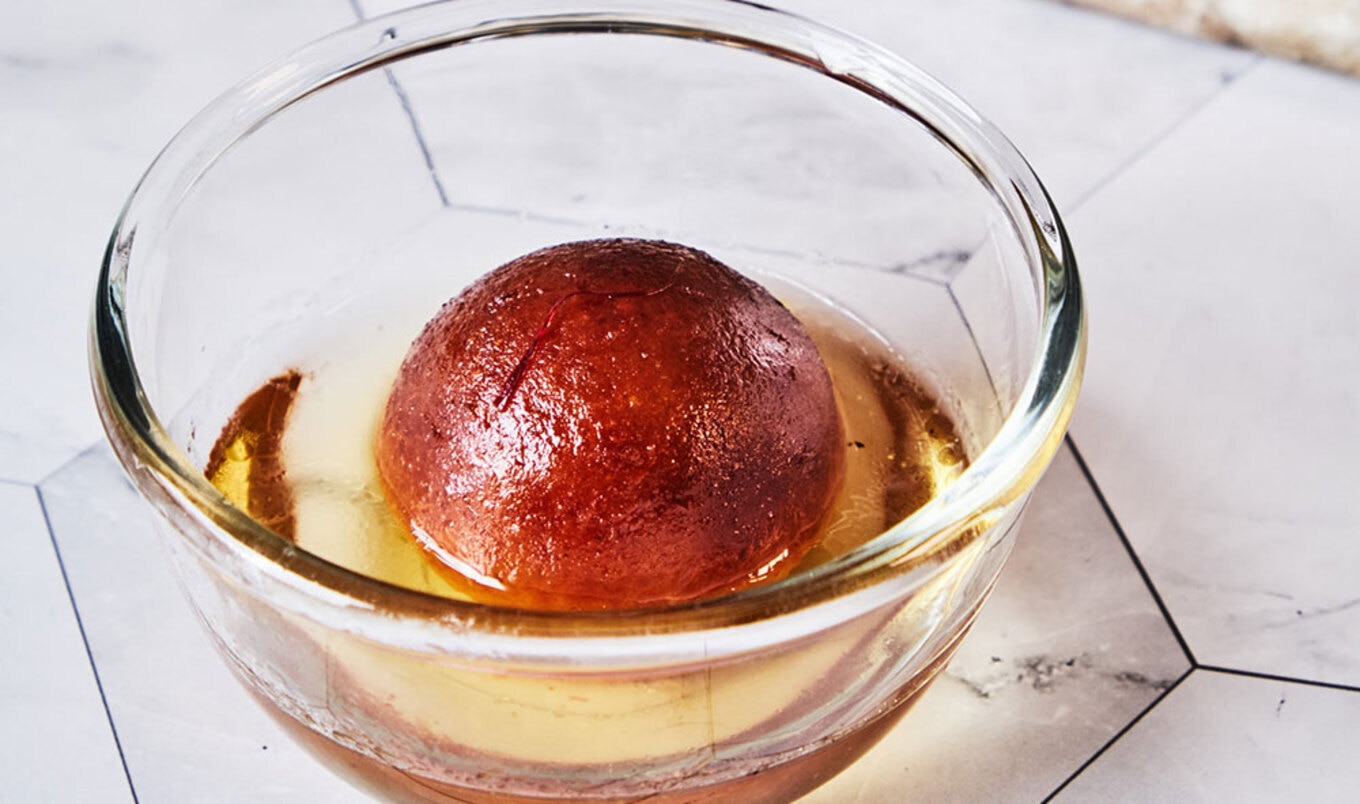 Vegan Indian Gulab Jamun in Cardamom Rose Syrup