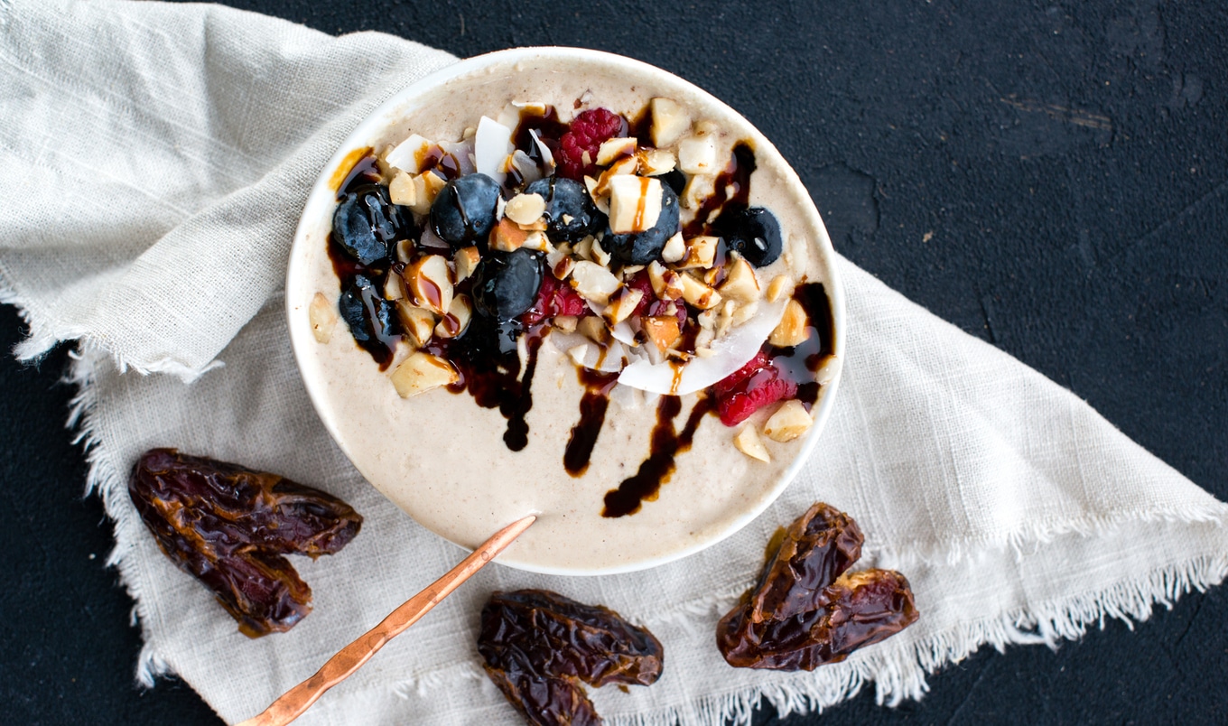 Tahini, Coffee, and Coconut Smoothie Bowl