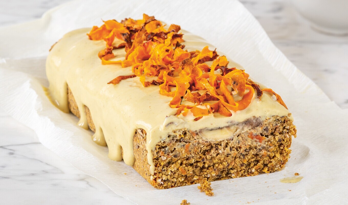 Gluten-Free Carrot Banana Bread With Golden Turmeric Cream