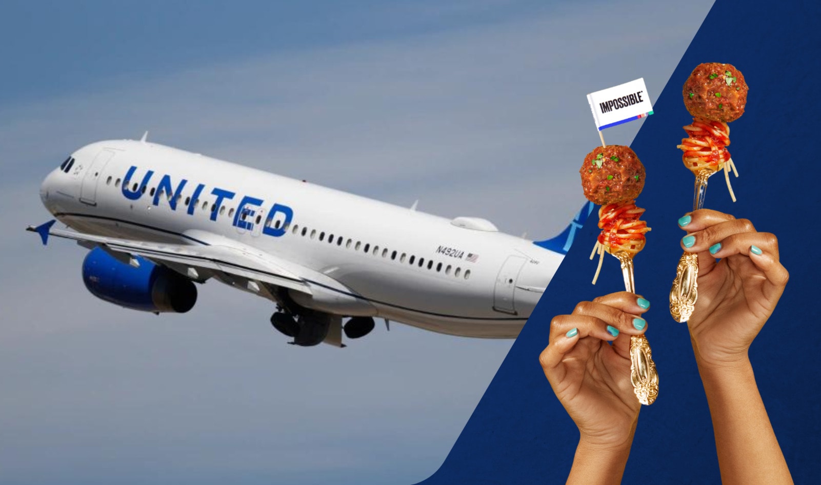United Airlines Adds Impossible’s Plant-Based Meat to Flights and Lounges