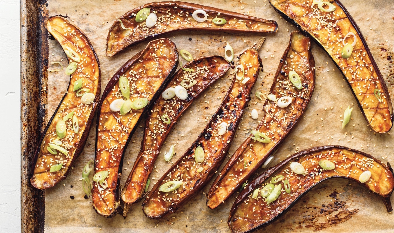 Sticky-Sweet Miso Eggplant