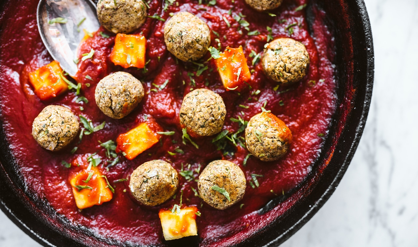 Sweet and Sour Pineapple Lentil Meatballs