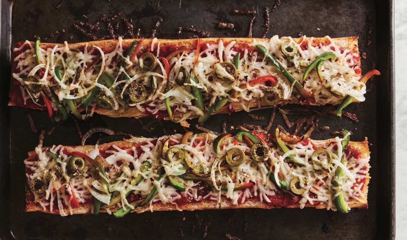 Cheesy Vegan French Bread Pizza