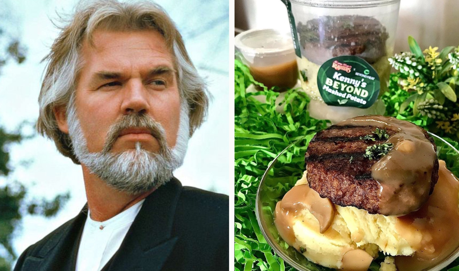 Kenny Rogers' Chicken Chain Now Serves Mashed Potatoes Topped with Vegan Beyond Burgers 