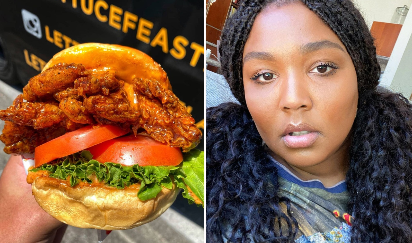 Lizzo's First 3-Minute TikTok Video Is Just Her Eating a Vegan Chicken Sandwich. And We're Here for It. 
