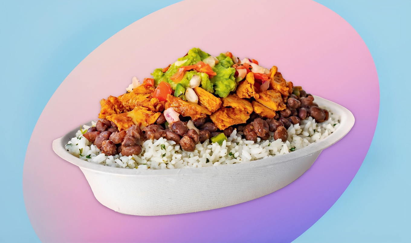Copycat Chipotle Vegan Chicken Burrito Bowl