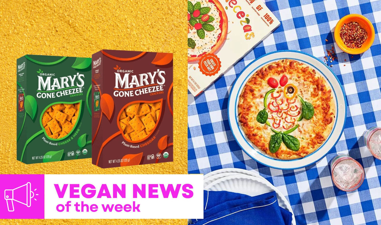 Mary's Gone Cheez-Its, Banza's DIY Pizzas, and More Vegan Food News of the Week&nbsp;