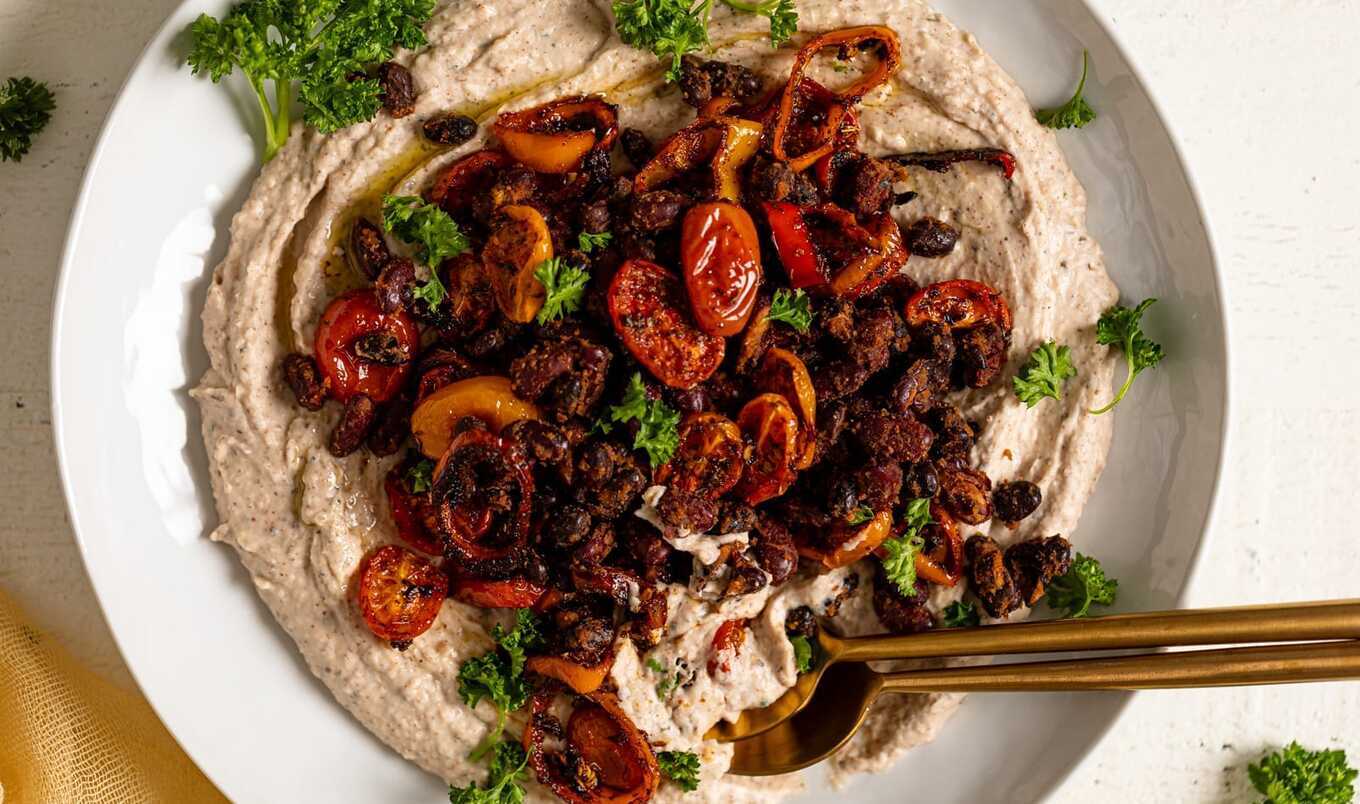 Easy Garlicky Three Bean Dip