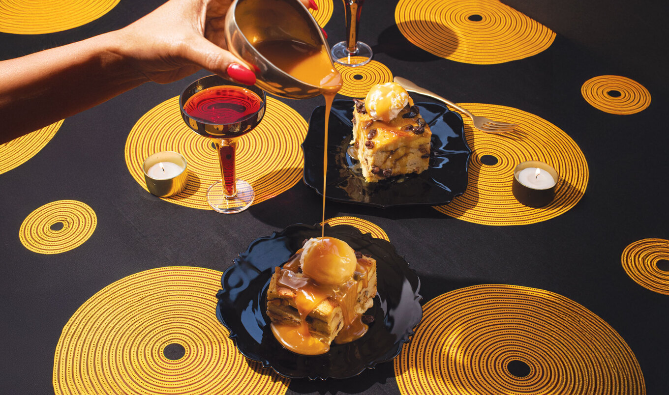 Jamaican Coconut Sugar Brioche Bread Pudding