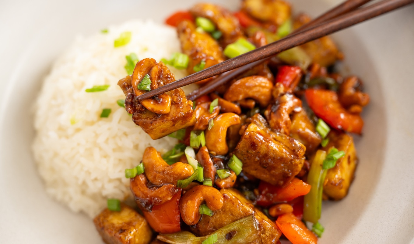 Maple-Glazed Cashew Tofu Stir-Fry