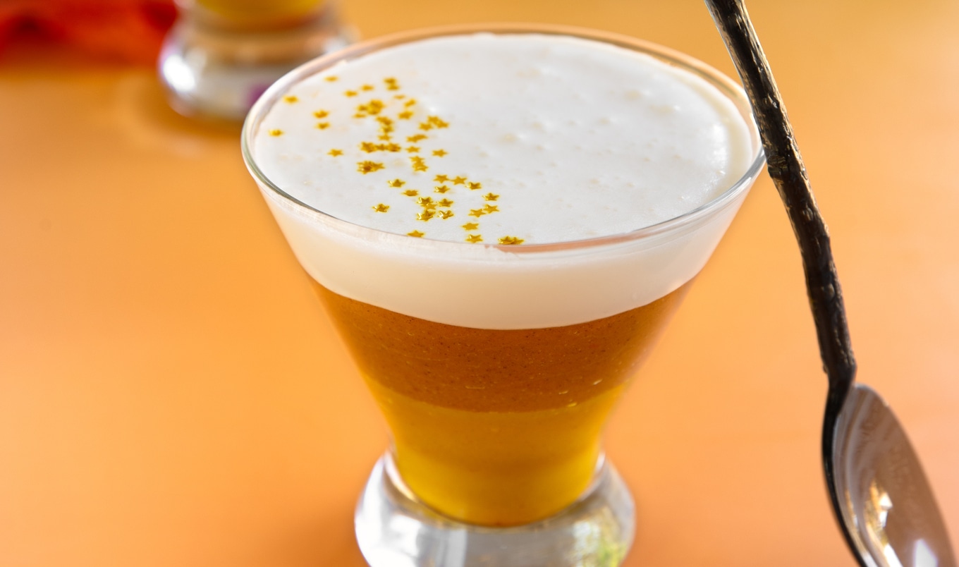 Vegan Candy Corn Pumpkin Pudding