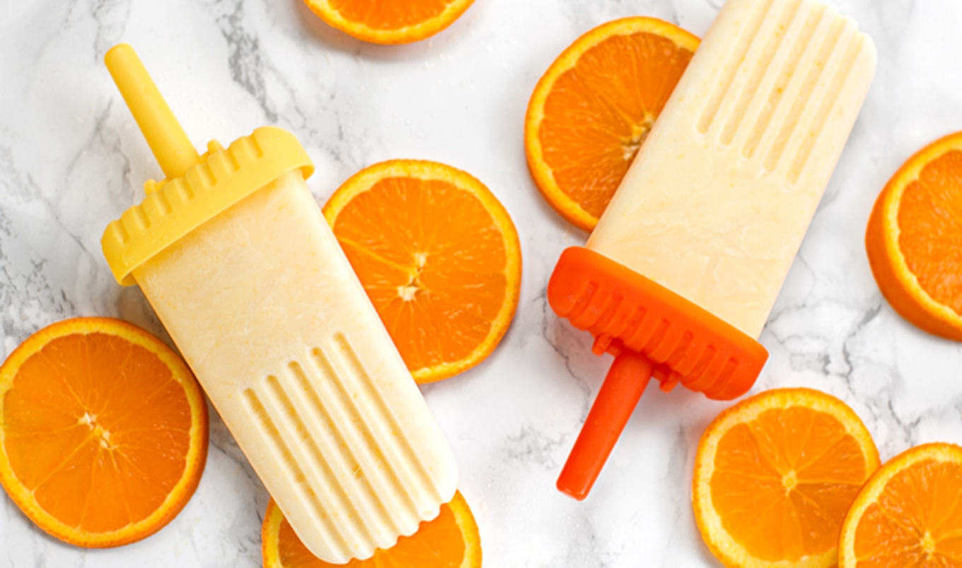Orange Vanilla Frozen Yogurt Pops