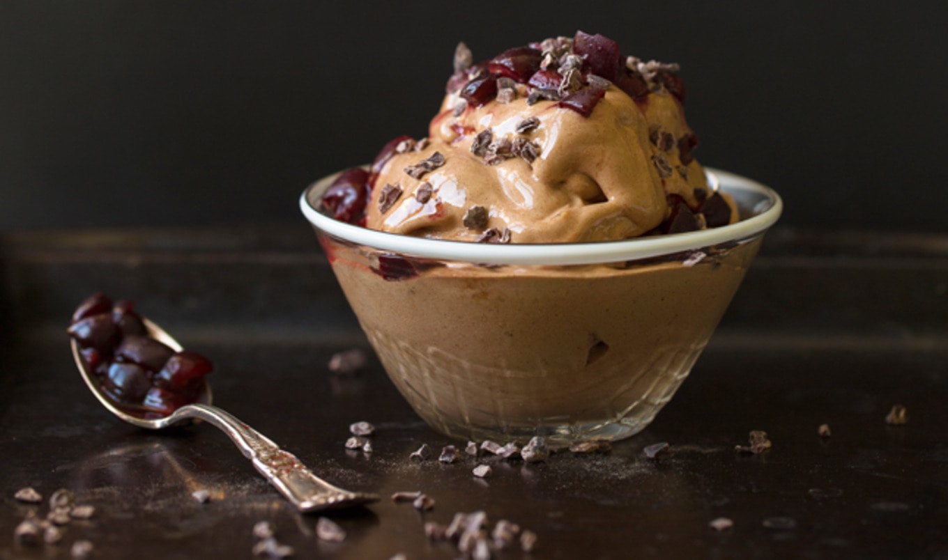 Double Chocolate Cherry Chunk Nice Cream